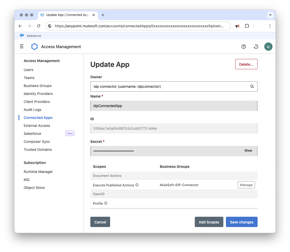 ACB OAuth Config